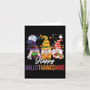 Halloween-Thanksgivingen jul Lycklig HalloTack Kort