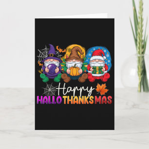 Halloween-Thanksgivingen jul Lycklig HalloTack Kort