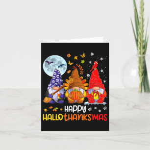 Halloween-Thanksgivingen jul Lycklig HalloTack Kort