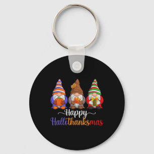 Halloween-Thanksgivingen jul Lycklig HalloTack Nyckelring