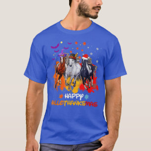 Halloween-Thanksgivingen jul Lycklig HalloTack T Shirt