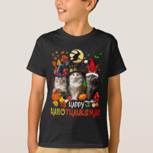 Halloween-Thanksgivingen jul Lycklig HalloTack T Shirt