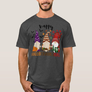 Halloween-Thanksgivingen jul Lycklig HalloTack T Shirt