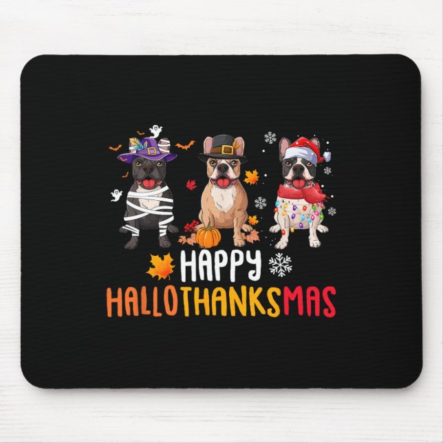 Halloween-Thanksgivingen Juldag-Fransken Bull Musmatta (Framsidan)