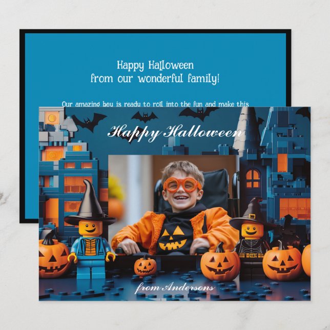 Halloween the ’Brick-or-Treat’ Kort (Fram/baksida)