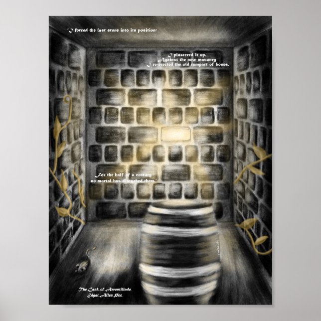 Halloween The Cask of Amontillado Art Print Poster (Framsidan)