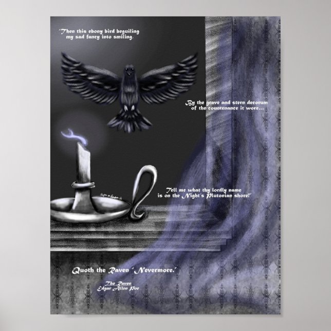 Halloween The Raven Art Print Poster (Framsidan)