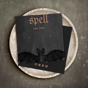 Halloween Theme Fladdermus Stud Earring Visning Ca Fyrkantigt Visitkort