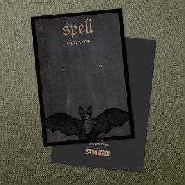 Halloween Theme Fladdermus Visning Earring Card Visitkort