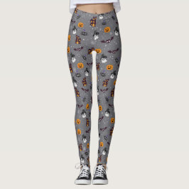 Halloween Theme Grått Leggings