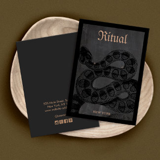 Halloween Theme Snake Earring Visning Card Visitkort