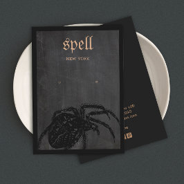 Halloween Theme Spider Earring Visning Card Visitkort