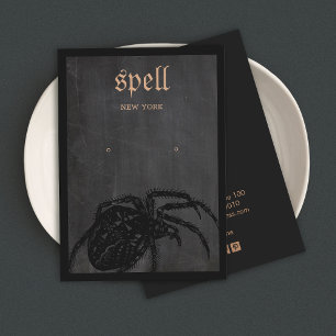 Halloween Theme Spider Earring Visning Card Visitkort