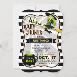 Halloween Theme Witch Baby Shower-inbjudan Inbjudningar