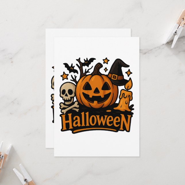 halloween themed invitations inbjudningar (Fram/Back In Situ)
