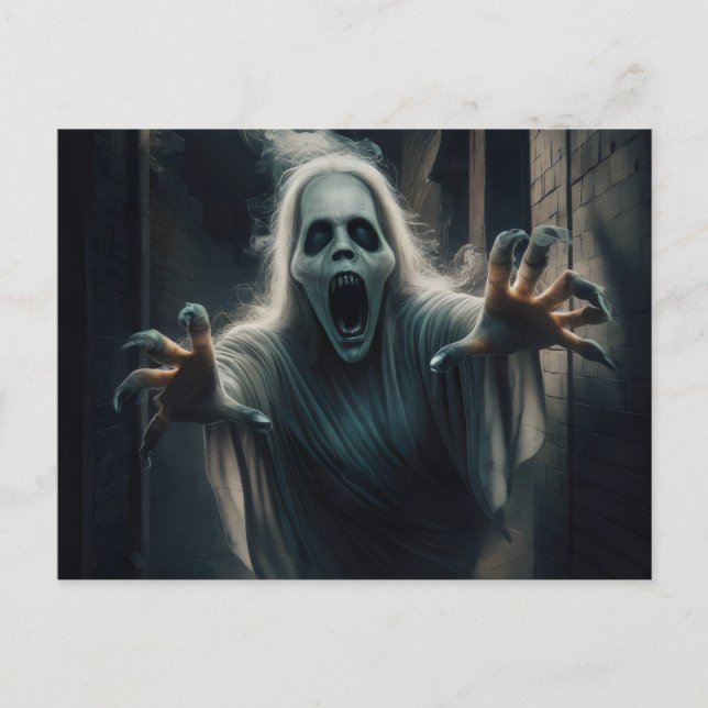 Halloween themed postcard. vykort (Framsida)