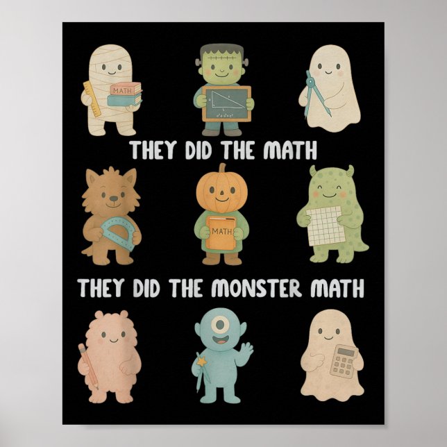 Halloween They Did The Math They Did The Monster M Poster (Framsidan)
