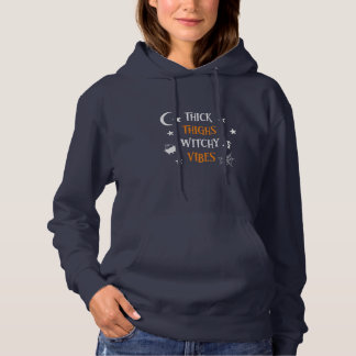 Halloween Thick Thighs Witch Vibes Birthday T Shirt