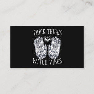 Halloween Thick Thighs Witch Vibes Visitkort