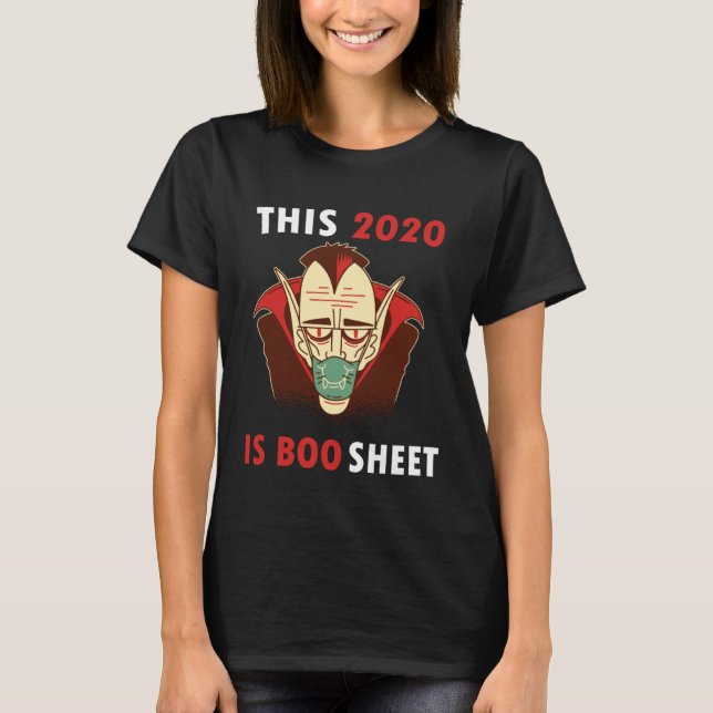 Halloween  This 2020 is Boo Sheet Dracula T Shirt (Framsida)
