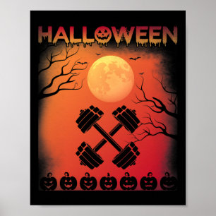 Halloween Thmet Vintage Stil Gym Halloween Holid Poster
