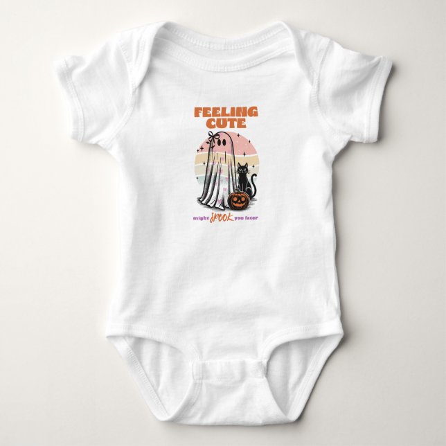 Halloween-Thned Baby Bodykostym T Shirt (Framsida)