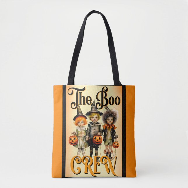 Halloween Thned Tote Bag Tygkasse (Framsida)
