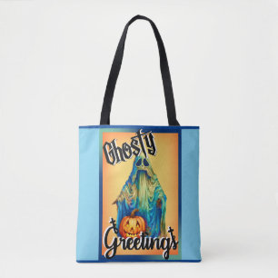 Halloween Thned Tote Bag Tygkasse