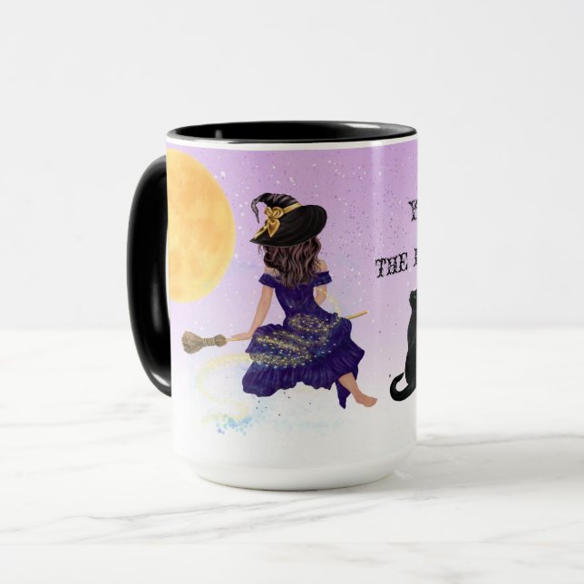 Halloween Thrade den bästa Witch nånsin Namn-flick Mugg (Framsida vänster)