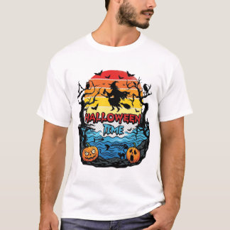 Halloween Tid Hexpumpor Fladdermöss Solnedgång_1 T Shirt