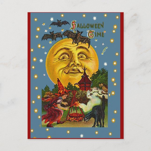 Halloween-tidkort och vykort (Framsida)