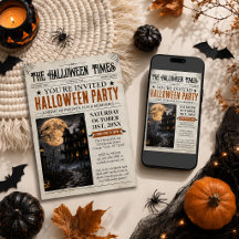 Halloween Tidningsinbjudan, Halloweenfest