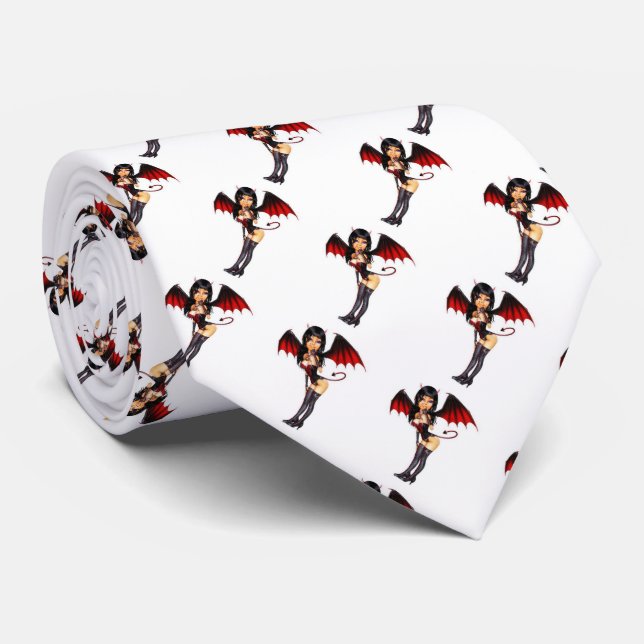 Halloween Tie/Djävulen Batgirl Slips (Rullad)
