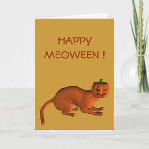 Halloween Tiger Cat Kort