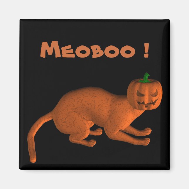 Halloween Tiger Cat Magnet (Framsidan)