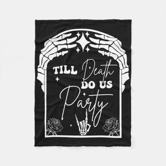 Halloween Til Death do Us Party Chelorette Matchin Fleecefilt (Framsidan)