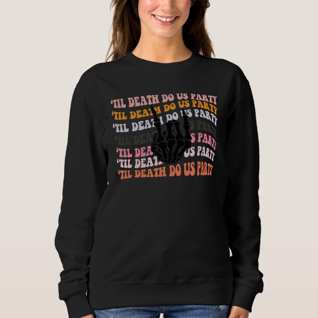 Halloween Til Döden Skiljer Oss Åt Sällskapsmatch T Shirt (Framsida)