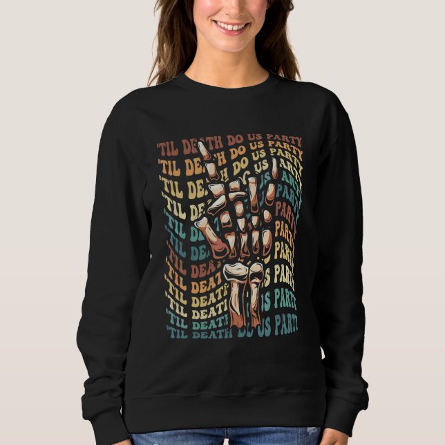 Halloween Til Döden Skiljer Oss Åt Sällskapsmatch T Shirt (Framsida)