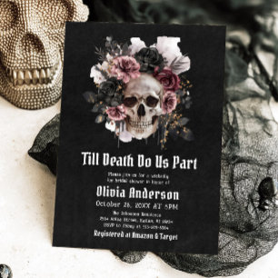 Halloween till Death Do US Part Möhippa Inbjudningar
