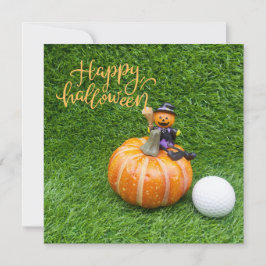 Halloween till golfer med golf boll Halloween Kort