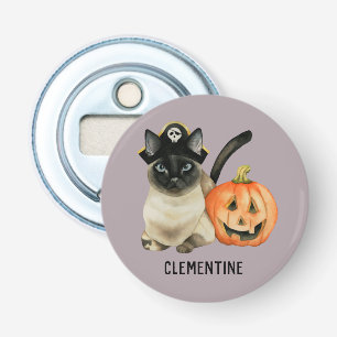 Halloween tillfogar den Siamese katten   ditt namn Flasköppnare