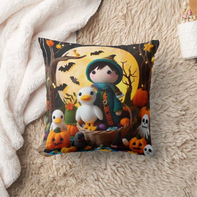 Halloween Time (för honom) Kudde (Filt)