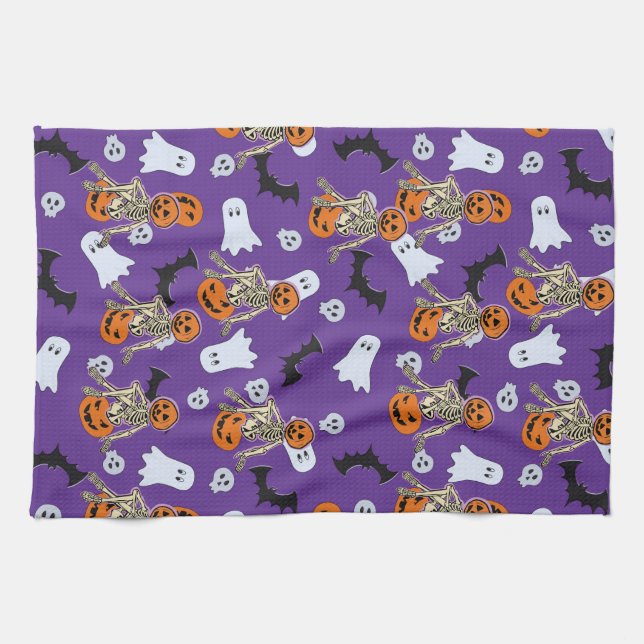 Halloween Time Kökshandduk (Horisontell)