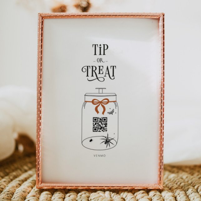 Halloween Tips Scan QR Pengarar App Betalningssign Poster (Skapare uppladdad)