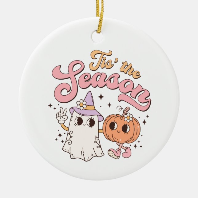 Halloween Tis-säsongen Julgransprydnad Keramik (Framsidan)