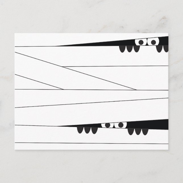 Halloween Tittande Mummy Vykort (Framsida)