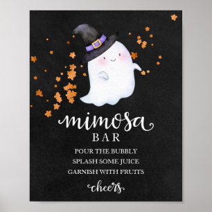 Halloween Tjej Baby Shower Mimosa Bar Skylt