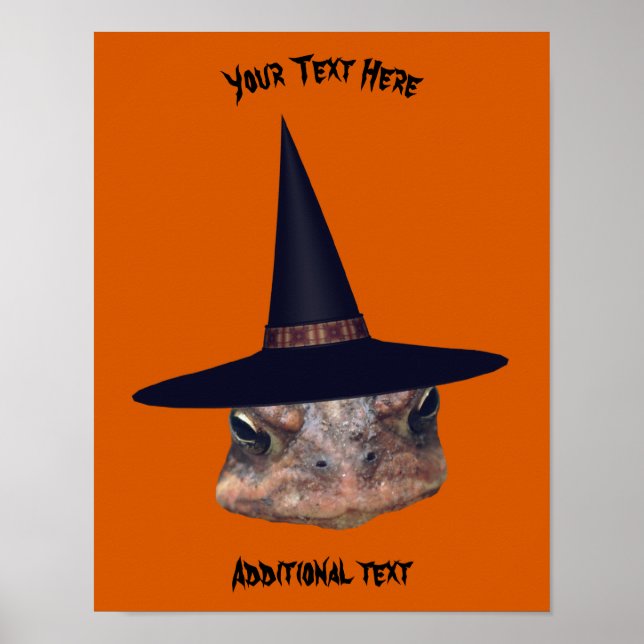 Halloween Toad Ansikte Witch Personlig Poster (Framsidan)