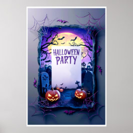 Halloween-tom inbjudan poster