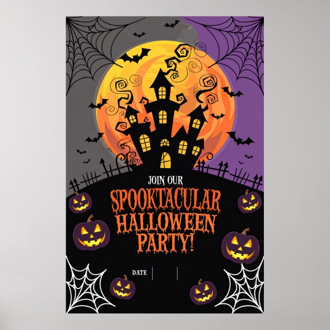 Halloween-tom inbjudan poster (Framsidan)